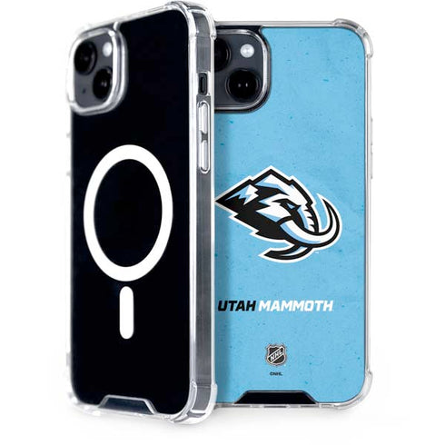 NHL Utah Mammoth Distressed Blue iPhone 15 MagSafe Case
